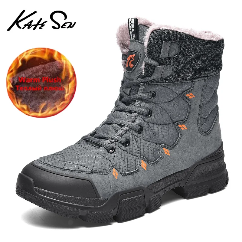 2021 г. Зимние мужские зимние ботинки высококачественные теплые плюшевые