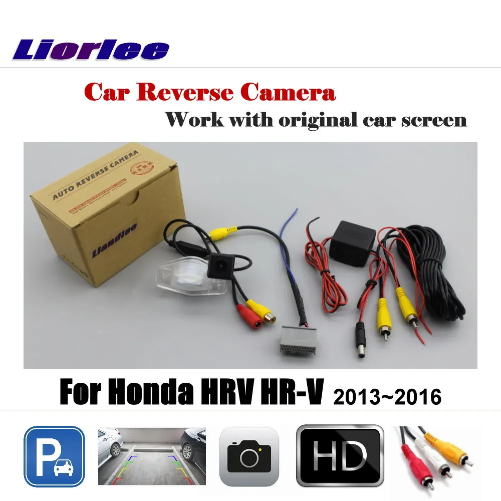 Автомобильная камера заднего вида для парковки Honda HRV HR-V Vezel дисплей 2013 ~ 2017 |
