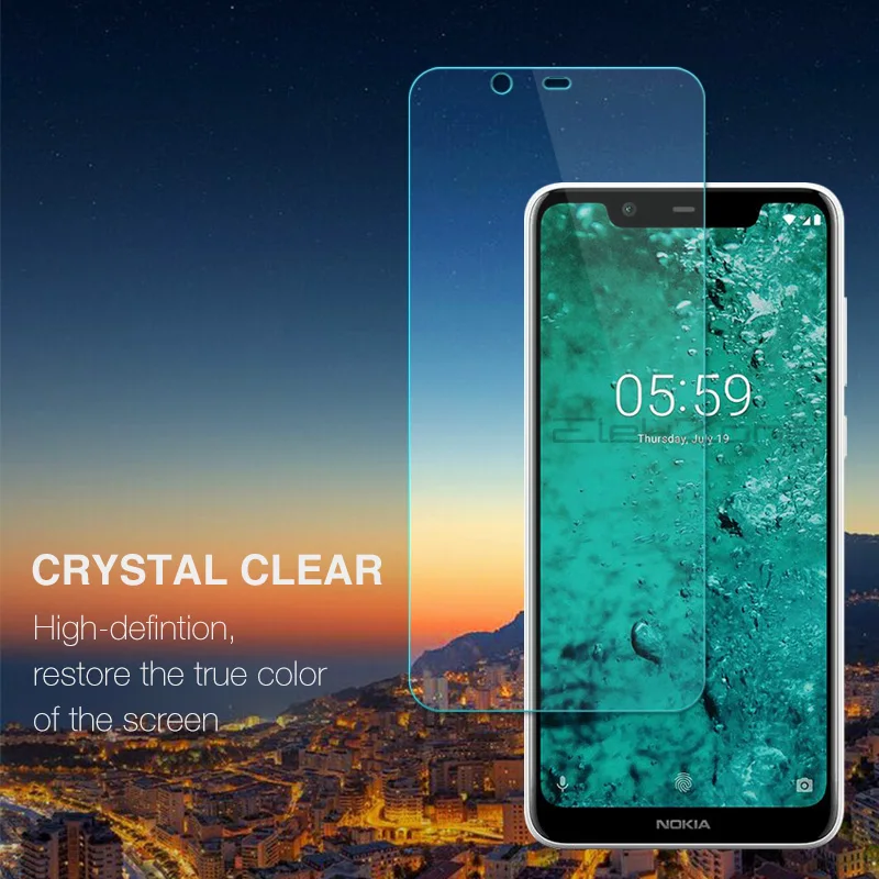 2 шт. для Nokia 5,1 Plus закаленное Стекло Экран защитная пленка, Стекло протектор для Nokia 5,1 Plus HD с уровнем твердости 9H Стекло прозрачная передняя gla