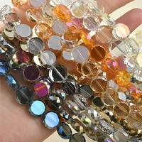 3x6mm facet glass beads loose beads flat spacer bead diy making jewelry women necklace bracets