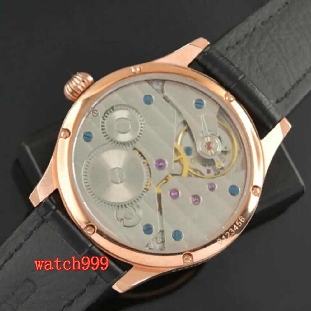 Мужские Водонепроницаемые механические часы Parnis с белым циферблатом и кожаным