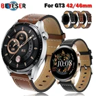 Кожаный ремешок для наручных часов Huawei Watch GT 3 GT3 42 мм 46 мм, браслет для часов GT2E GT 2 ProGT Runner 46 мм 20 мм 22 мм