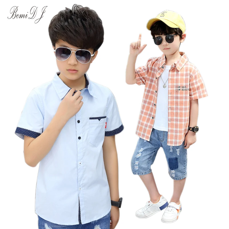 

Children's Spring and Autumn Shirts Boys and Girls Thin Long-sleeved Shirts 2021 New Children's Cardigan Plaid Casual Shirts