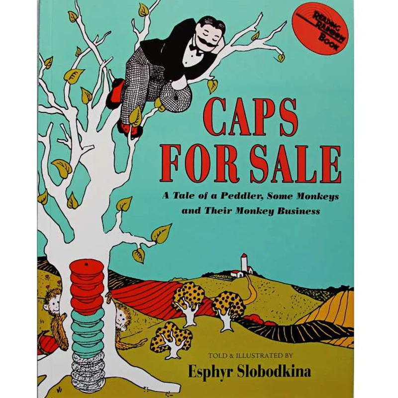 

Caps for Sale By Esphyr Slobodkina Educational English Picture Book Learning Card Story Book For Baby Kids Children Gifts