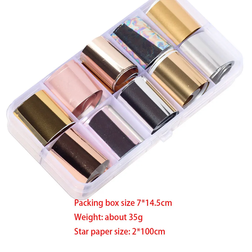 10 дизайн/набор 2*100 см голографическое искусство ногтей Переводные Фольга