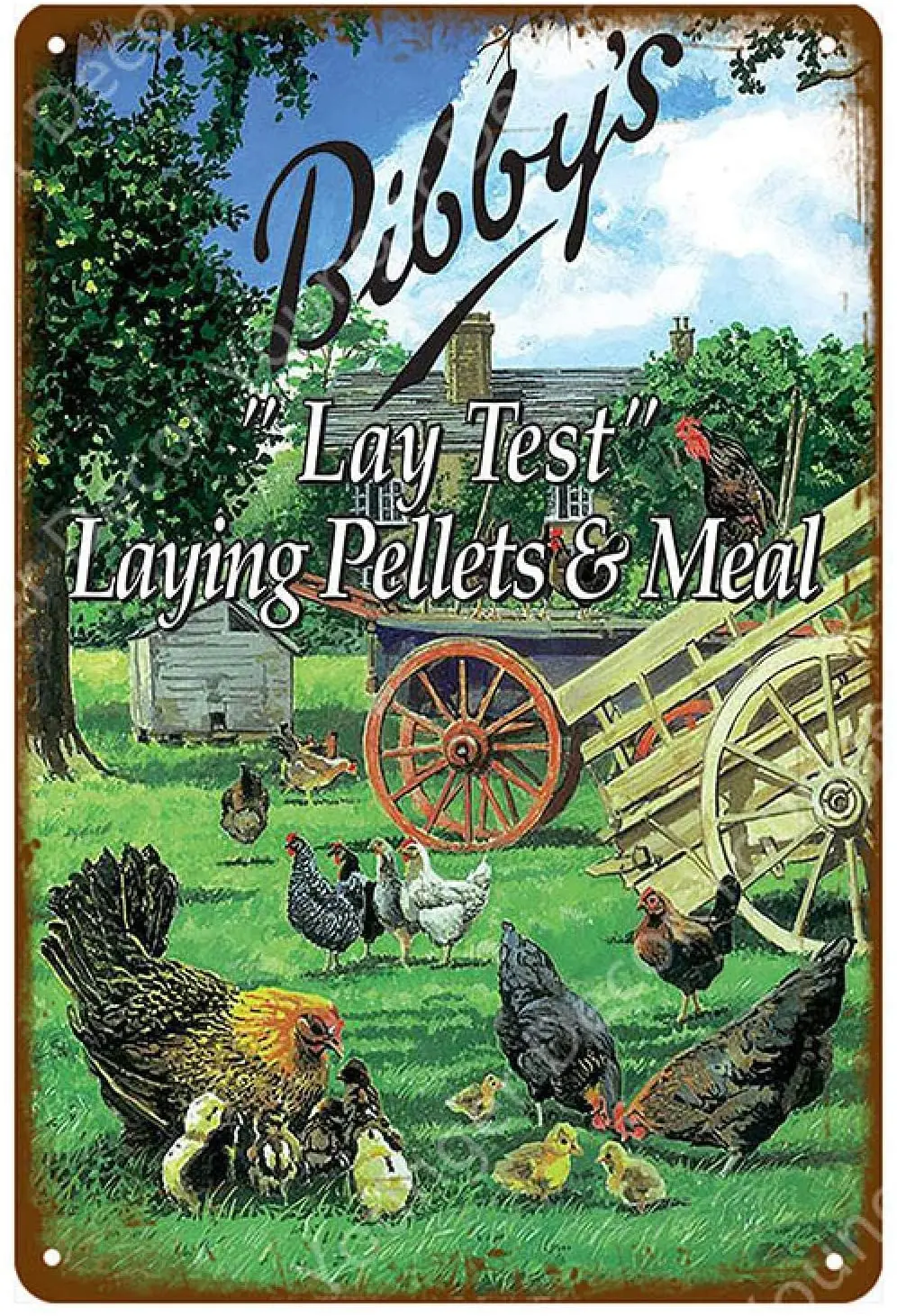 

ZHUOYUETT Metal Sign Fresh Eggs Chicken Beef Cattle Wool Duck Meat Tin Poster Retro Wall Plaque Painting Farmhouse Decoration