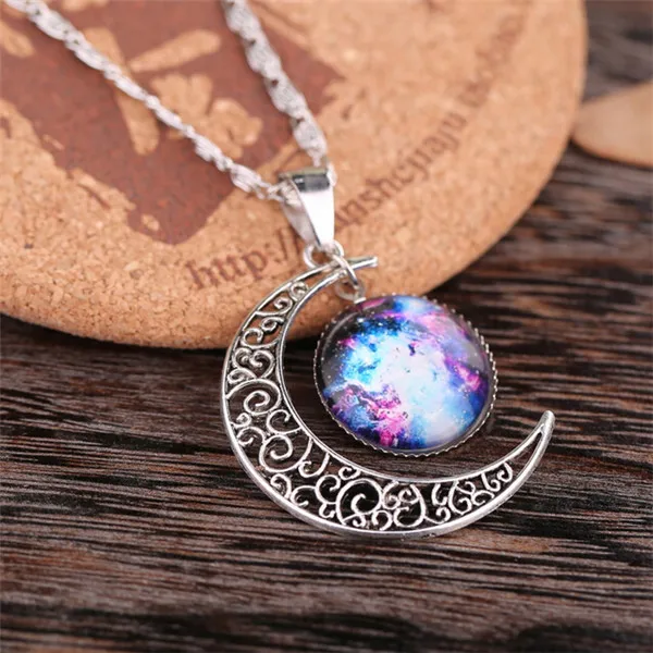 Ожерелья и кулоны для женщин темперамент кулон в форме полумесяца ожерелья с