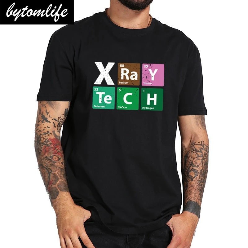 

Funny Radiologist T Shirt Radiology CT tech Rad Technologist X-ray Periodic Table Tshirt 100% Cotton Tee Tops