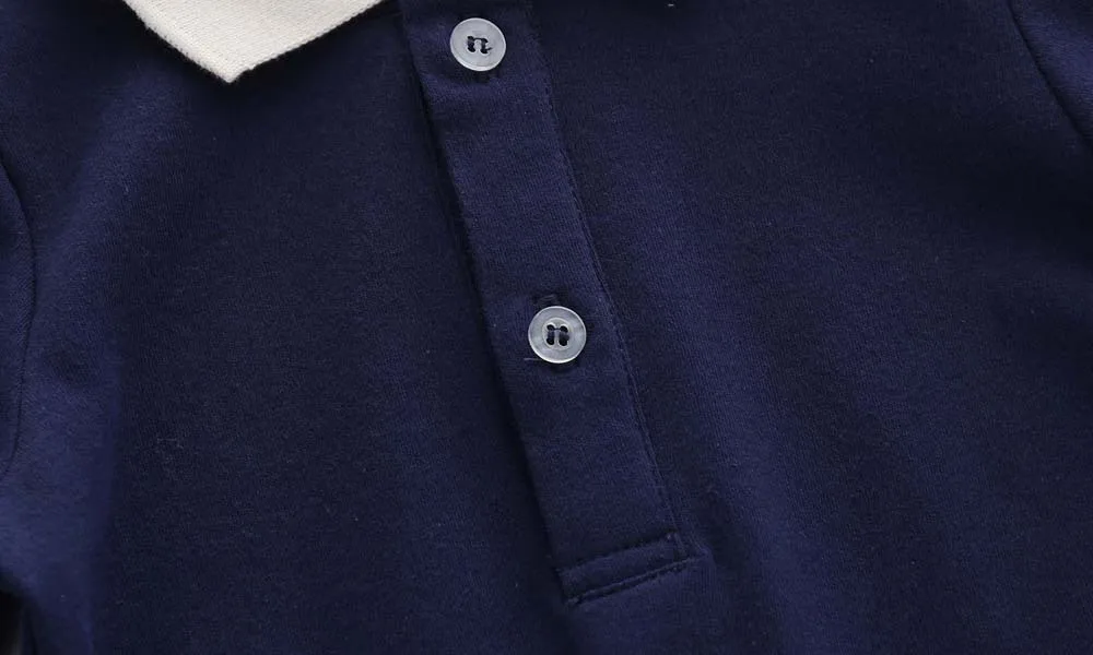 Новый весенне осенний модный брендовый Стиль Одежда для новорожденных темно