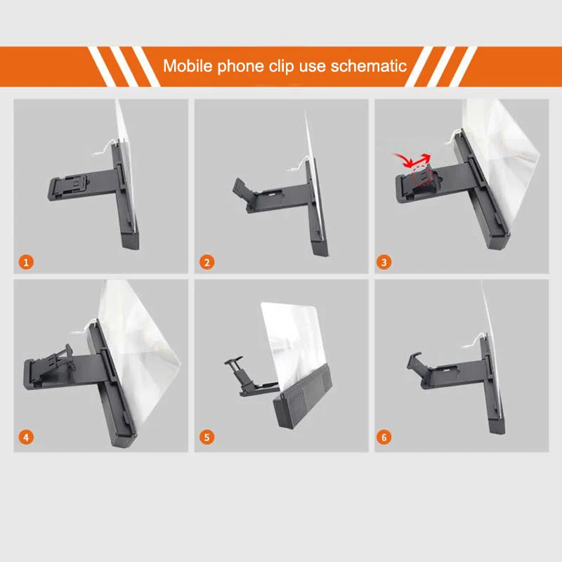 

Mobile Phone HD Projection 12 Inch Screen Magnifier with Speaker for Home Office BJStore