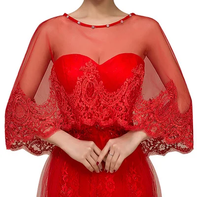 Свадебные кружевные обертки с круглым вырезом бело-красные свадебные платья 2019 |