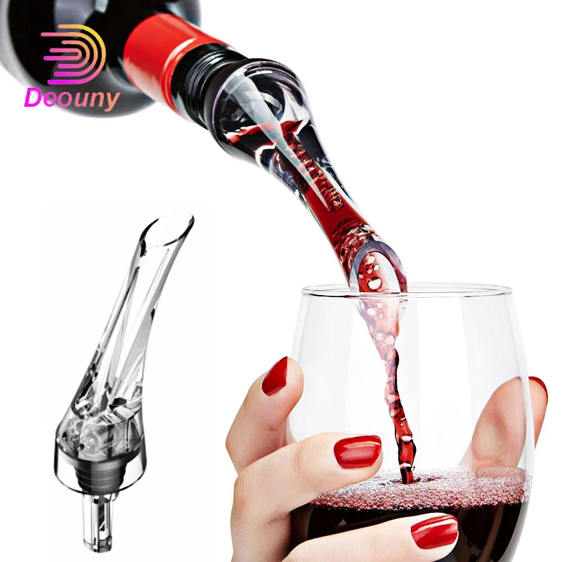 

DEOUNY Wine Pourer Bottle Premium Aerating Cap Spout Stopper Mouth Dispenser Bartender Home Party Decanter Spout Bar Sets 1PCS