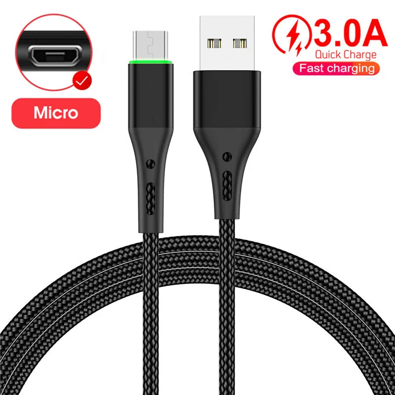 Провод для передачи данных и быстрой зарядки Xiaomi Redmi 9C 9AT 7A USB 2 0 кабель Micro usb 3s 4 4x Note