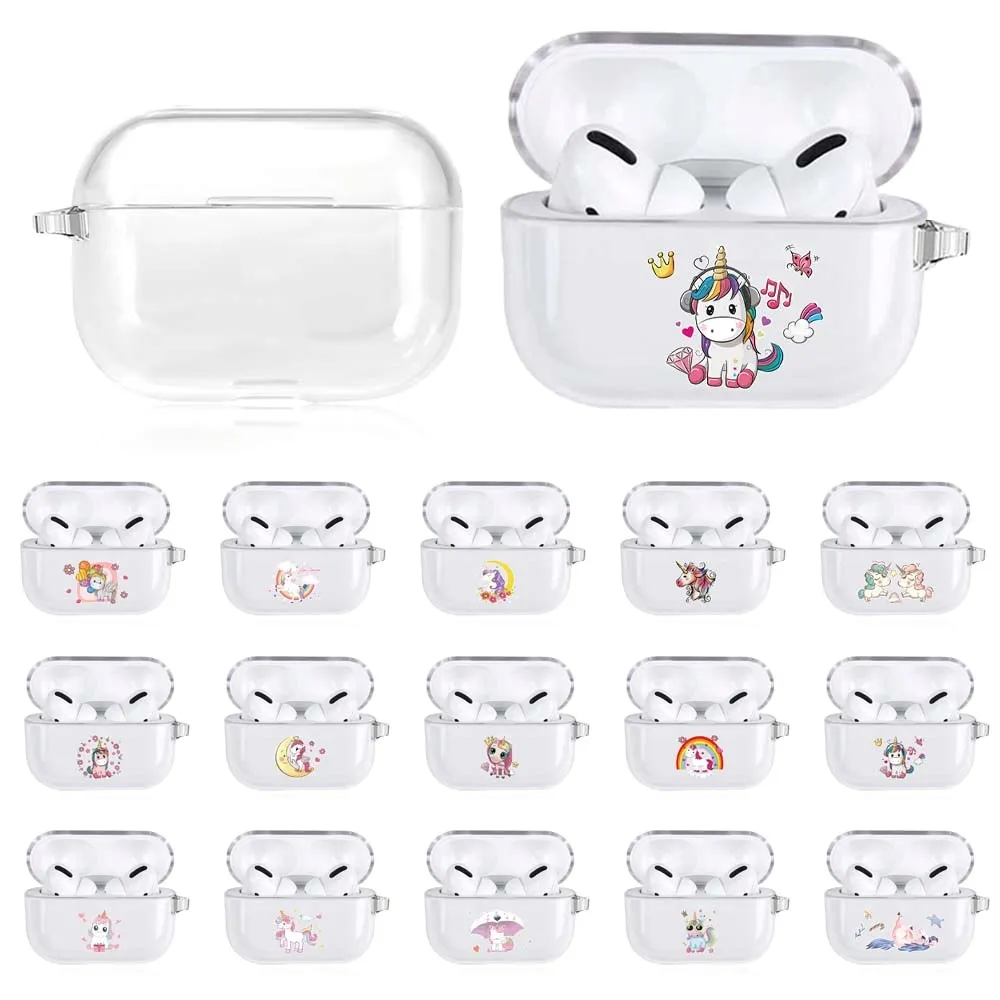 

Protective Cover for Apple AirPods Pro A2084 A2083 Unicorn Series Earphone Case Soft Soilcone Transparent Earphone Accessories