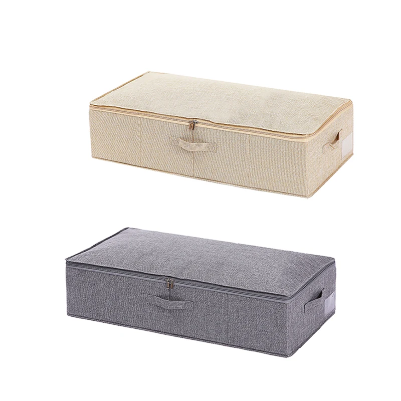 

Bed Storage Box Fabric Folding Clothes Quilt Moisture-proof finishing Bag with lid large-capacity storage storage Box