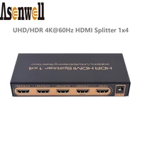 4k60hz hdmi splitter 1 in 4 out support scaler down hdmi compatible splitter 1x4 hdmi 2 0 444 hdcp2 2 uhd hdr10 edid setting