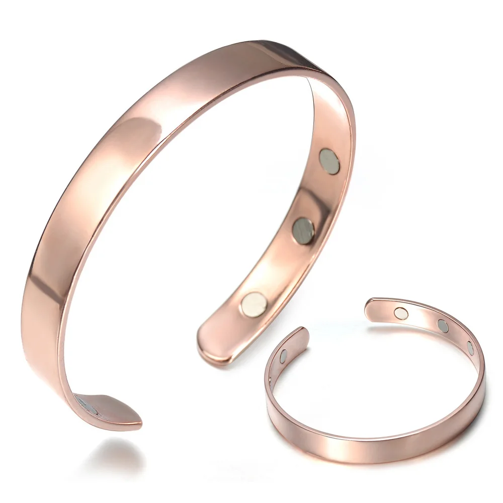 Copper Health Care Magnetic Therapy Bracelet For Arthritis Men Women Rose Gold Opening-mouth Design Delicate | Украшения и