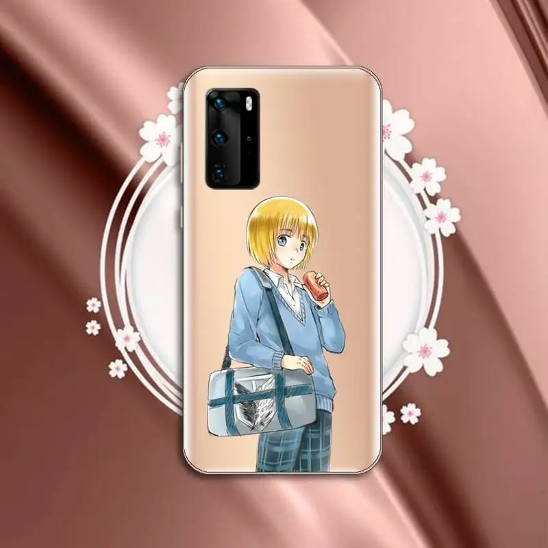 

Japan anime Attack on Titan Armin Arlert Phone Case Transparent for Huawei P honor 8 10i 20 30 40 smart 2019