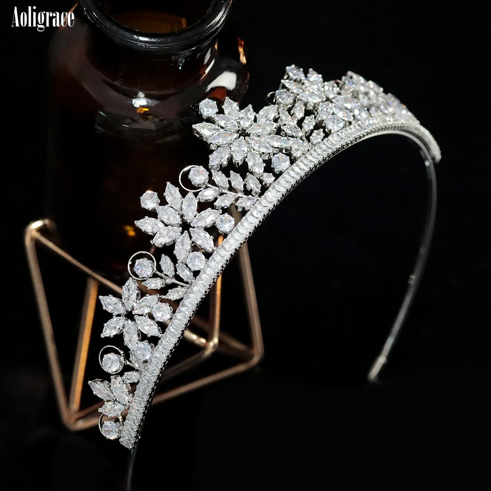 

Диадемы и короны невесты с фианитами, свадебные аксессуары для волос, серебряные головные уборы для дня рождения, королевы, праздвечерние чные украшения для волос, 16 девушек
