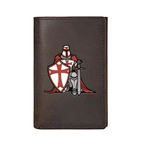 personality genuine leather wallet for men luxury high quality the crusaders knights male purses short money bags