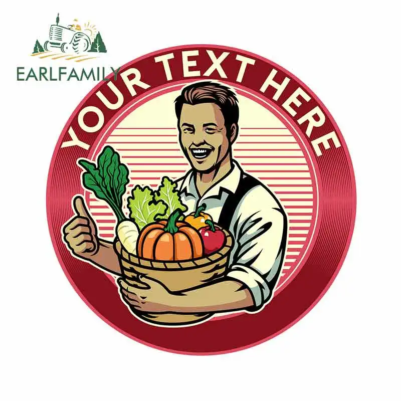 

EARLFAMILY 13 см x 13 см для счастливого фермера автомобильные аксессуары стикер s Автомобильная дверь протектор Наклейка ремонт стикер аниме для В...