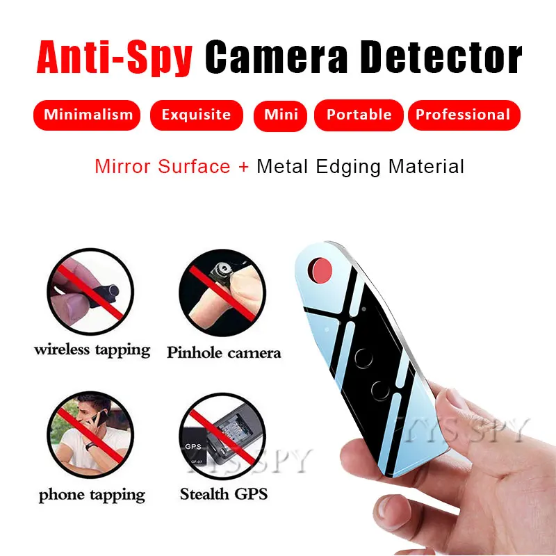Mini Mirror Detector for Anti-Spy Camera RF Infrared Signal Finder For GSM Bug GPS Tracker Wireless Hidden Camara Eavesdropping