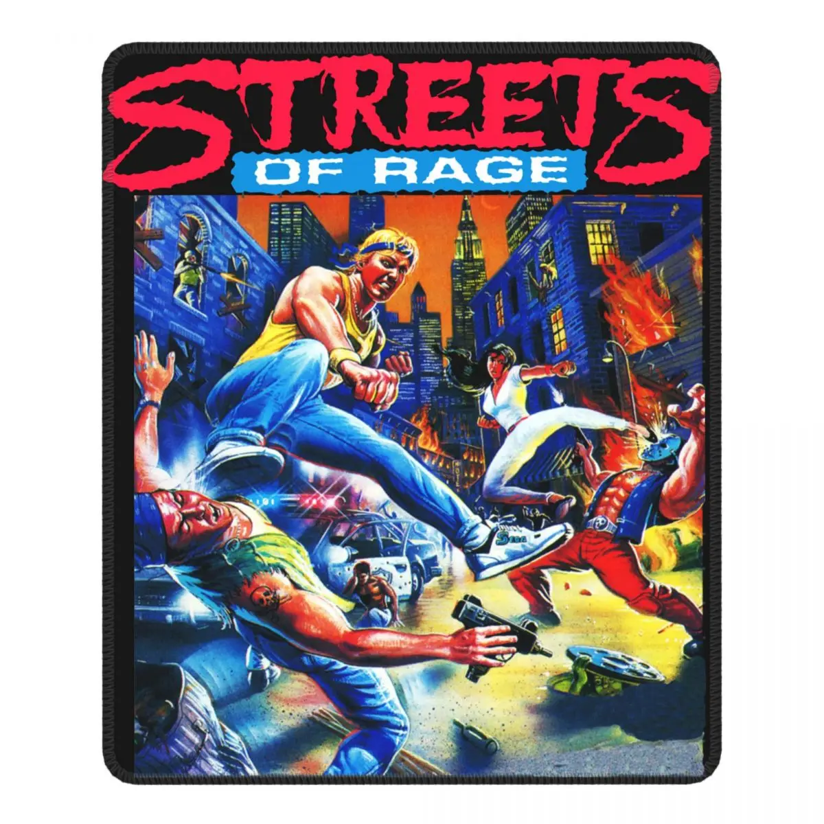 

Коврик для мыши с изображением улицы ярости, винтажный игровой коврик для мыши, Сега бытие, боксера, локкедж, Настольный коврик, накладки из ...