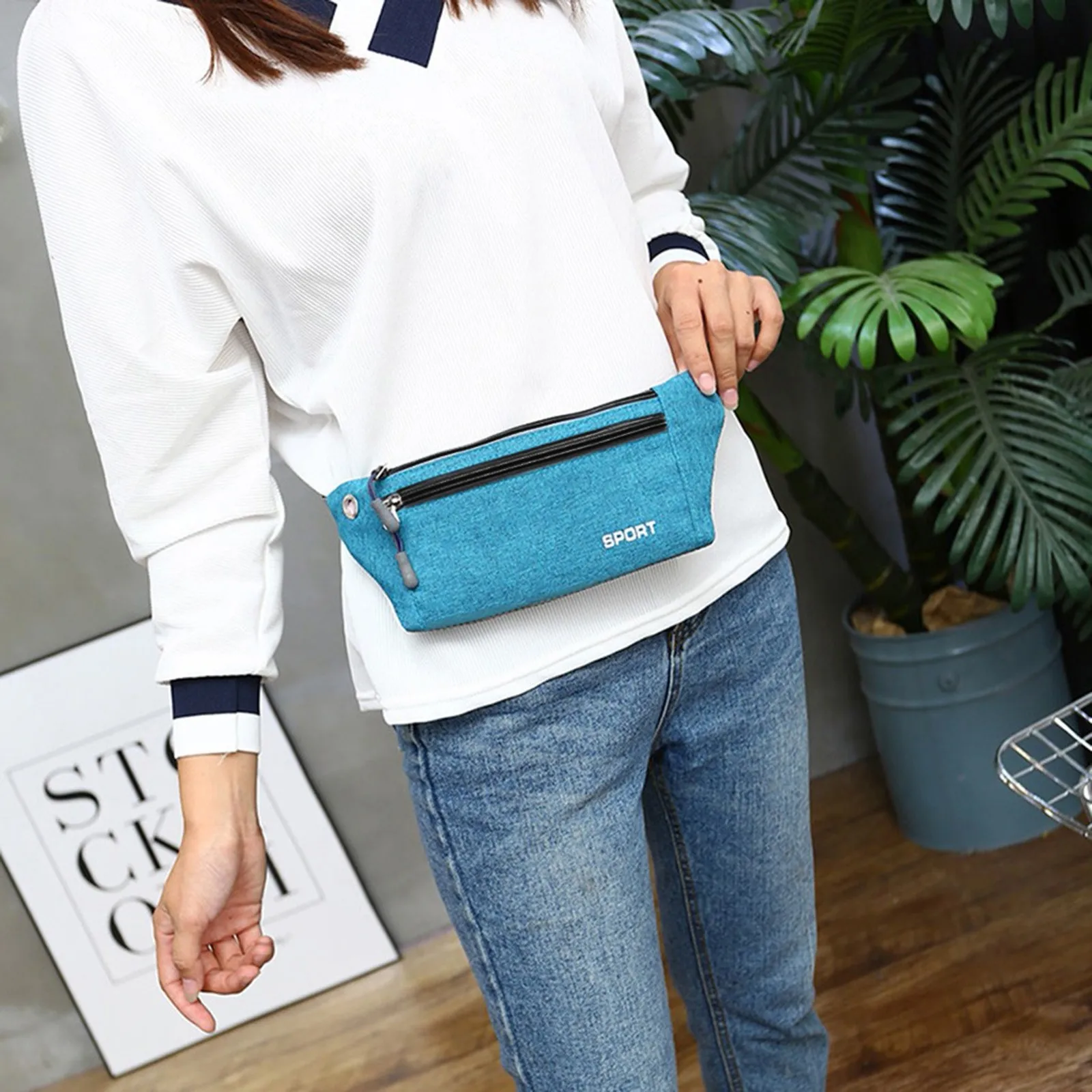 

2021 Women Men Multi-function Pockets Outdoor Sport Solid Color Multi-pocket Leisure Messenger Waist Packs Bag Heuptasje Vrouw