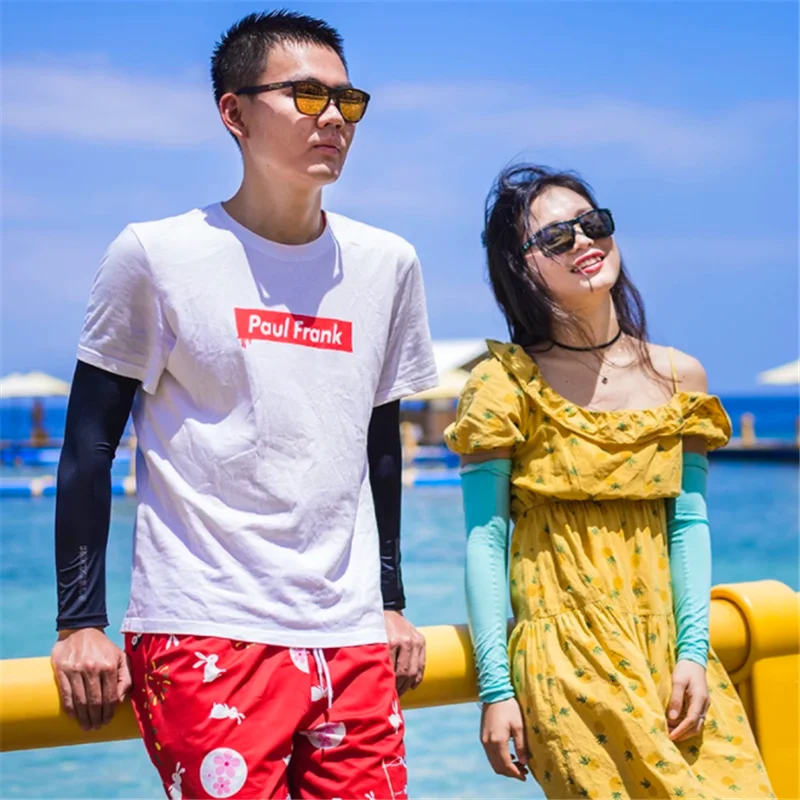 

ROCKBROS Ice Silk Fabric Basketball Outdoor Volleyball Sleeves Cycling Sunscreen Anti-UV Arm Sleeves Sport Fitness Arm Warmers