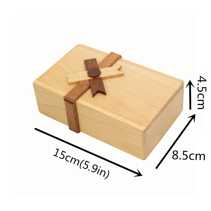 

Puzzle Gift Case Box with Secret Compartments, Wooden Money Box to Challenge Puzzles Brain Teasers for Adults