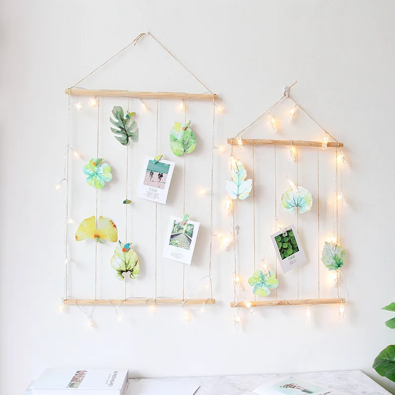 Большая рамка для фотографий 50 см деревянная палка висячий дисплей макраме