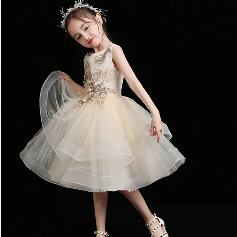 2019 детское платье-пачка принцессы на День рождения вечернее платье для девочек