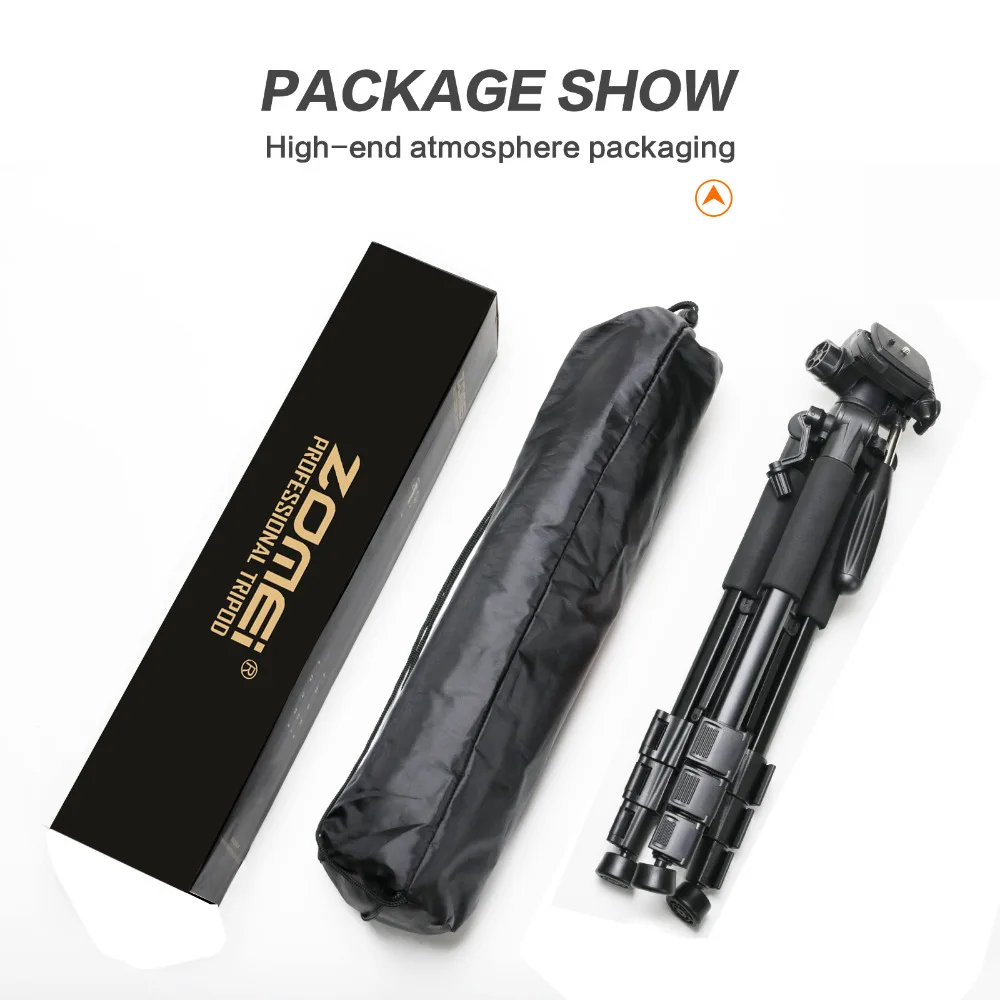 

Q111 Professional Portable Travel Aluminum Camera Tripod&Pan Head for SLR DSLR Digital Camera Three color