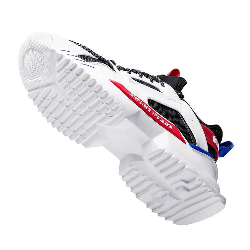 Туфли мужские спортивные на низкой платформе Модные Дизайнерские кроссовки в