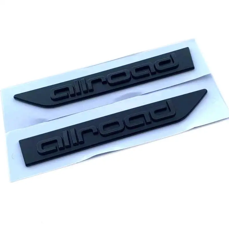 

1pais x ABS Plastic Car Fend Sides Sticker Embleme Emblema For allroad Logo Emblem Badge