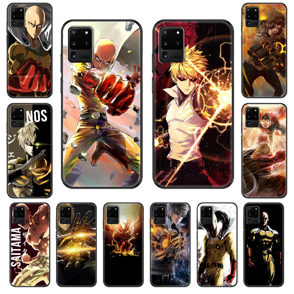 Anima ONE PUNCH MAN чехол для телефона Samsung Galaxy S 3 4 5 6 7 8 9 10 E Plus Lite Edge черный ТПУ бампер