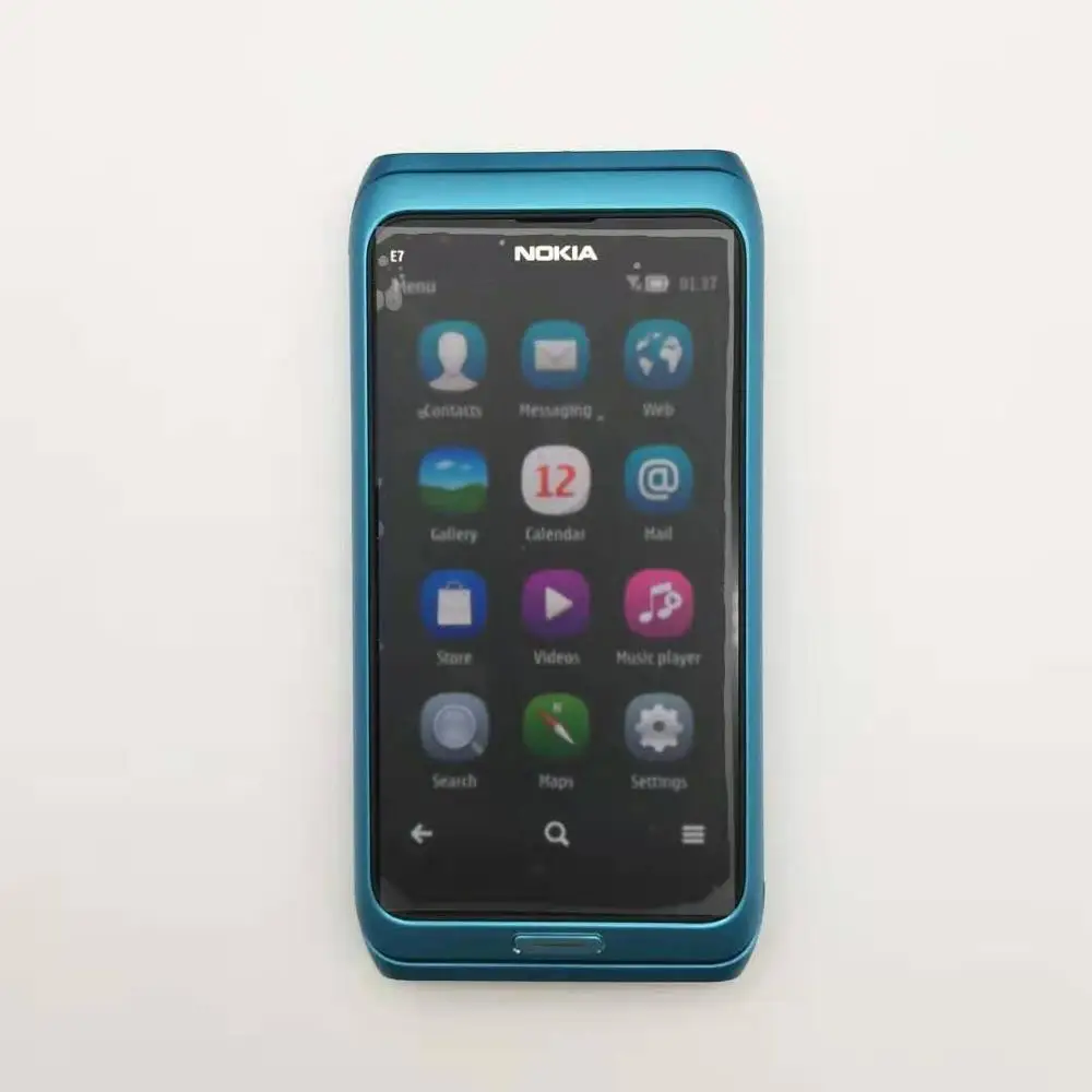 E7 Разблокированный Мобильный телефон Nokia E7 4," дюймов Камера 8.0MP gps wifi 16GB Storange Nokia смартфон - Цвет: Синий