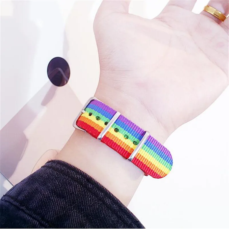 

Harajuku New fashion Korean Style Colorful Rainbow Bracelets For Women Men Lovers' Bracelet Jewelry Gifts fj046