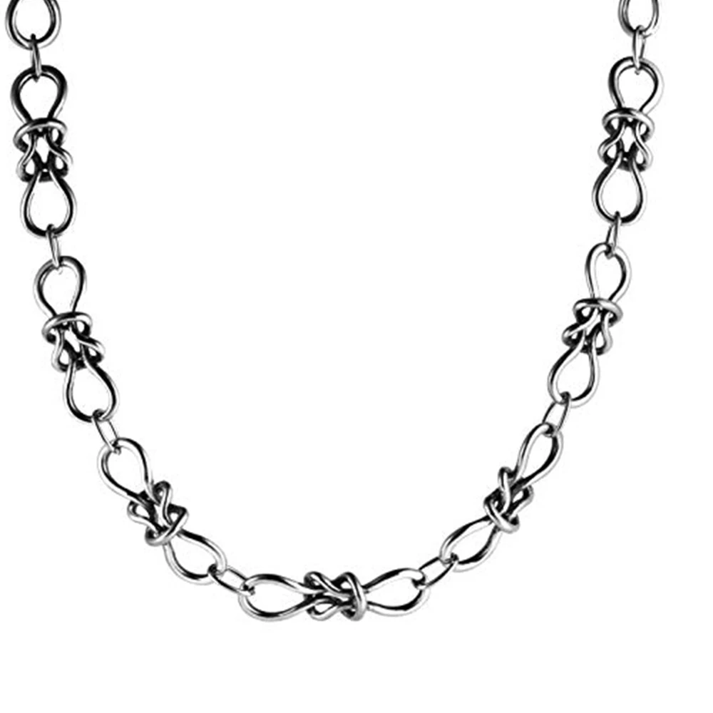 

HZMAN Men's Punk Gothic Alloy Barbed Wire Necklace 20 Inch