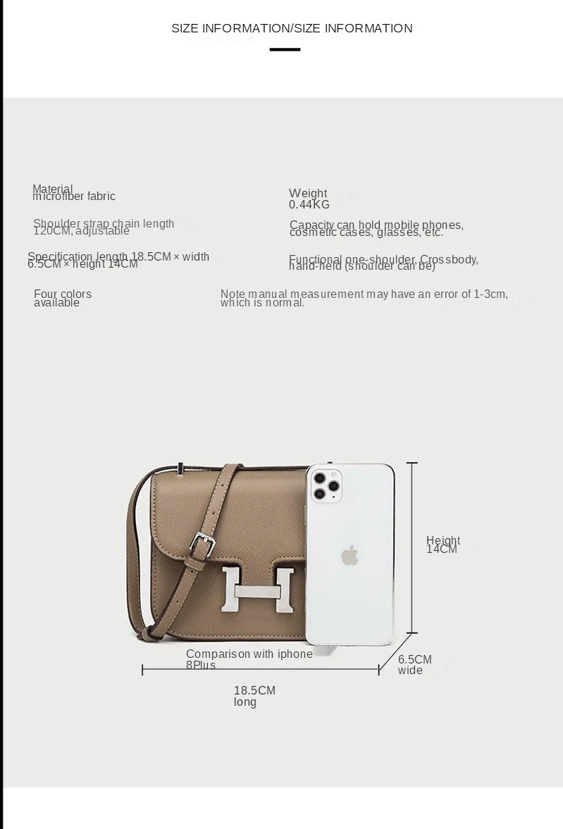 

2021 new fashion palm pattern women's bag h home buckle Single Shoulder Messenger Bag simple stewardess bag tofu bag