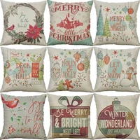 bird cover cotton christmas 18 home cushion decor line case pillow printing