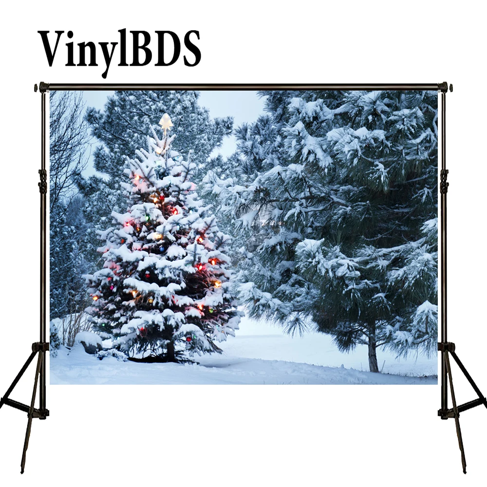 

VinylBDS фоны фотография зимняя снежная Рождественская елка фоны фотография пейзаж цветные неоновые фоны для фотостудии