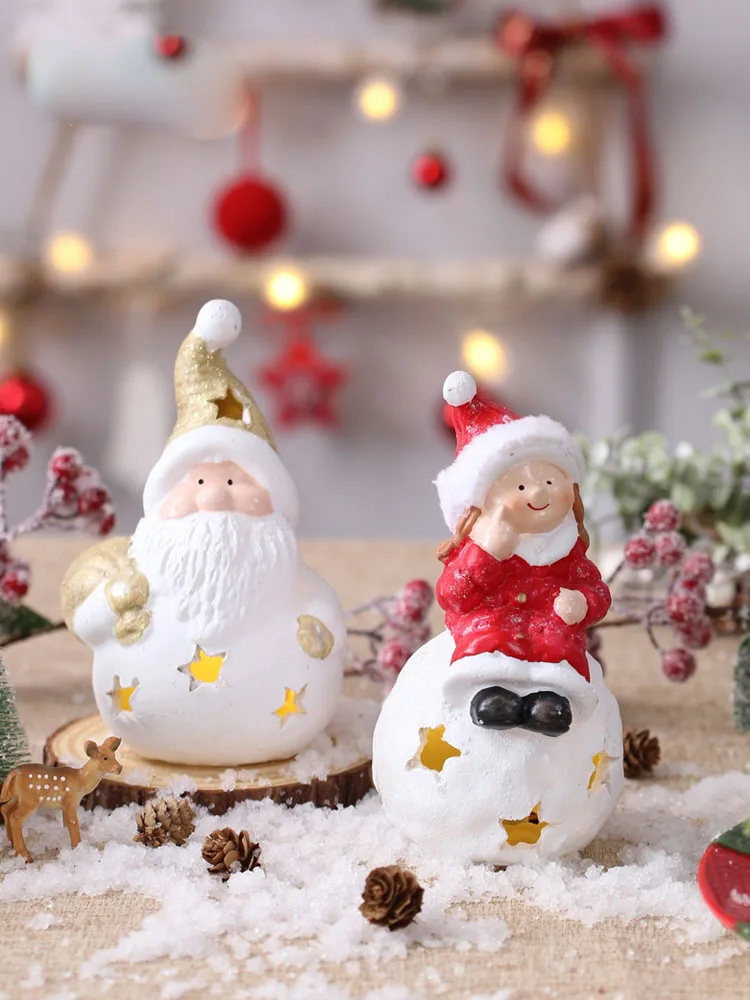 

Рождественские украшения в виде Санта-Клауса для домашнего освещения, кукла, стоячий Настольный сувенир, Новый Год 2022, домашний декор, Рожде...