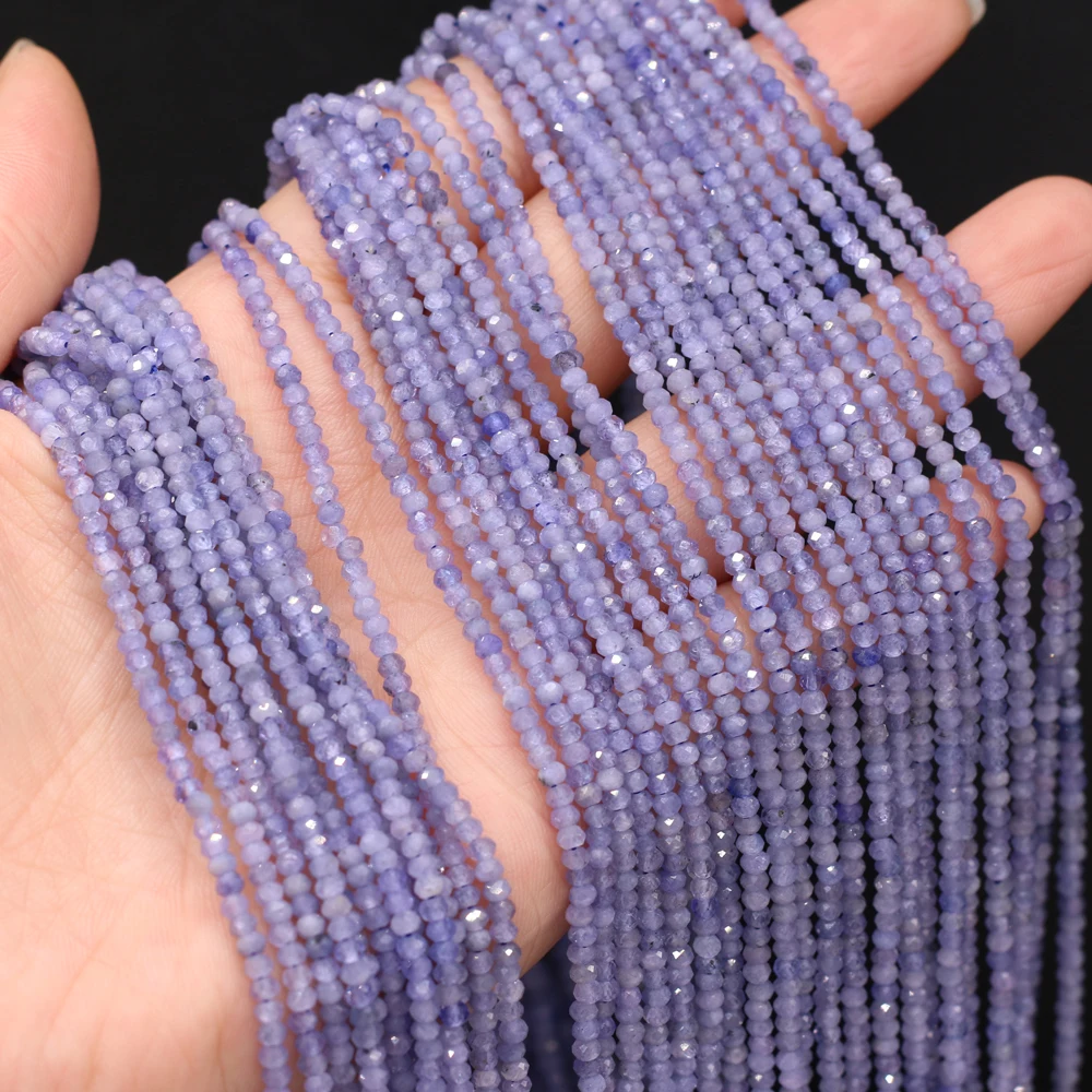 Natural Stone Beads Round Shape Faceted Tanzanite Loose Exquisite Beaded For Jewelry Making DIY Bracelet Necklace Accessories