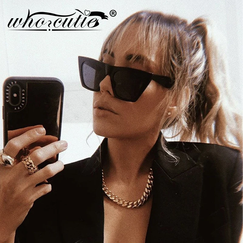 Винтажные Квадратные Солнцезащитные очки кошачий глаз для женщин 2021 фирменный