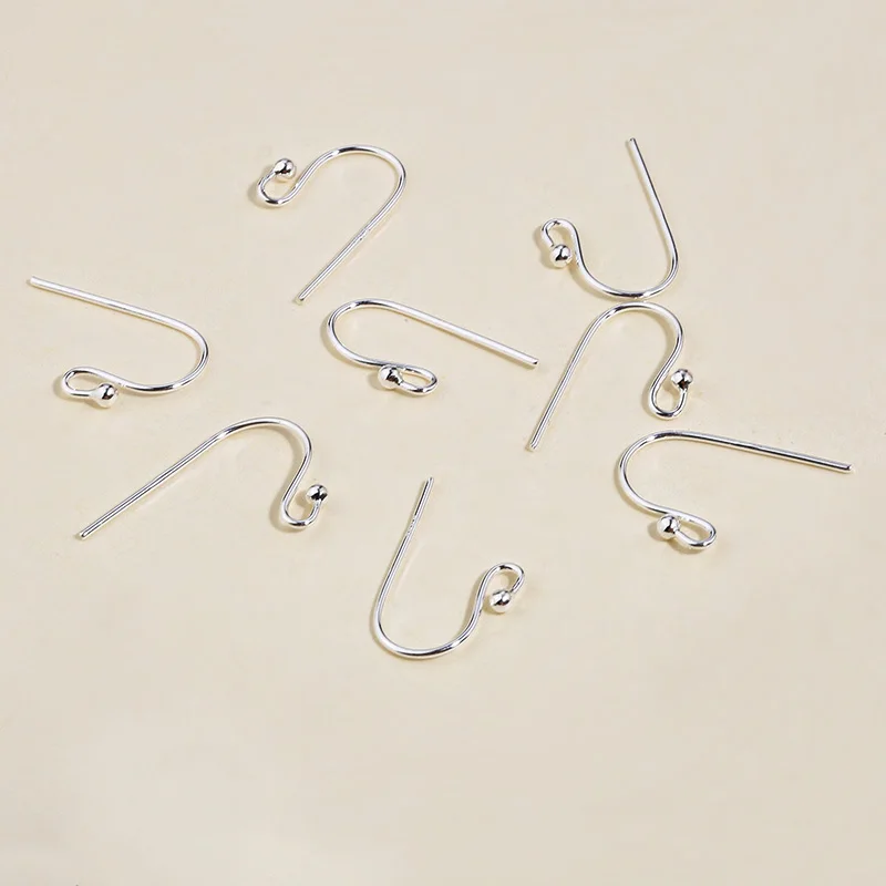 5 пар ушных крючков с шариком из стерлингового серебра 925 пробы простые модные