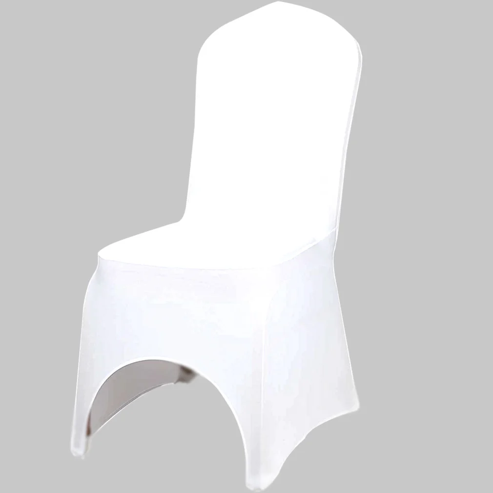 50 100 шт. эластичные универсальные белые чехлы на свадебные стулья из спандекса