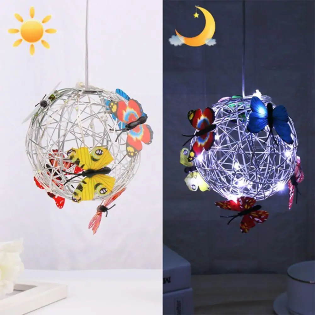 

Hanging Solar Luminous Butterflies Round Ball Light Outdoor Garden Waterproof Courtyard Light Decorative Pathway Landscape K3e9