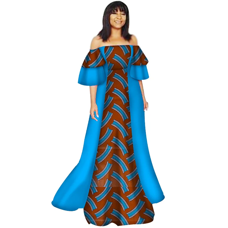 Новинка 2018 длинные платья с Африканским принтом для женщин богатые лоскутные Bazin