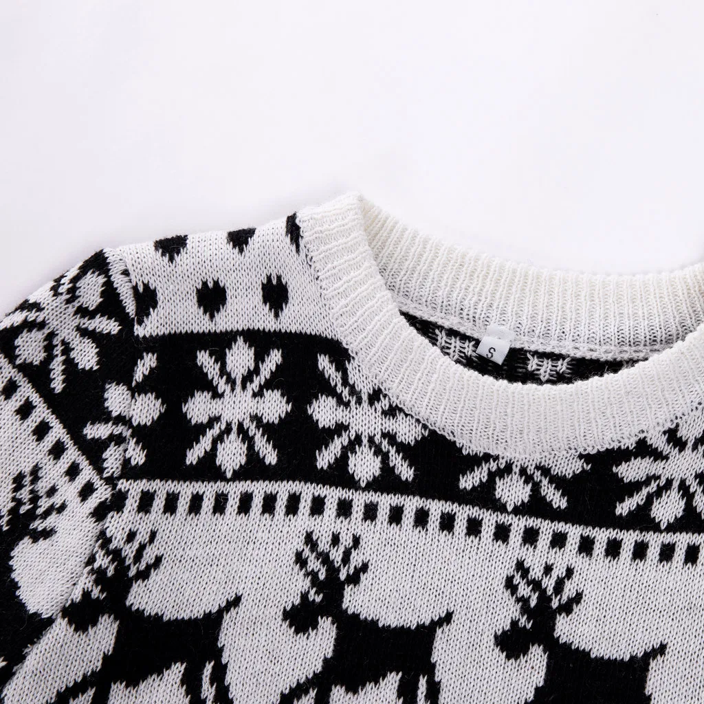 Свитер унисекс женский/мужской рождественский джемпер с изображением снежинок и